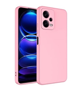 Coverzone Xiaomi Redmi Note 12 5G ?le Uyumlu K?l?f Z-Mara Lansman Vieri Tam Koruma Arka Kapak Kamera Koruma �?k?nt?l? P�r�zs�z Y�zey Pembe