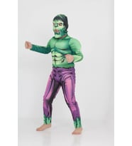 Life For Moda Erkek Çocuk Kaslı Hulk Yeşil Adam Süper Kahraman Kostümü