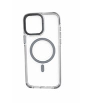 İphone 16 Pro Max ile Uyumlu Magsafe Özellikli Kenarları Renkli Şeffaf Solo Kılıf