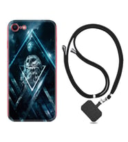 Apple iPhone 5 6 7 8 Plus Se XR Kılıf Boyun Askılı Silikon Old Owl 1649