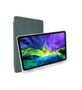 Durukar® iPad Pro 12.9 (2021) Kılıf Kalemlikli Mars Tablet Kılıfı - Koyu Yeşil