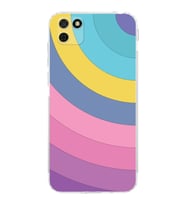 PrintiFy Huawei Y5P Uyumlu Kamera Korumalı Renk Cümbüşü B Tasarımlı Şeffaf Silikon Kılıf