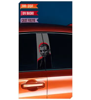 Araç Kapı Direk Kaplama Folyosu Memati Desenli (Sağ Sol Takım) (2 Adet) - 22x50 (Çok Renkli)