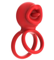 Censan G-Noktası Uyarımlı Dönen (swing) Haraketli Dilli Titreşimli Penis Halkası - Çift Yönlü Zevk