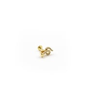 Gold Taşlı Yılan Tragus Helix Piercing – Anti Alerjik, Kararma Yapmaz