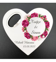 Nikah, Nişan, Kına, Söz, Sünnet, Doğum, Mezuniyet Hatırası Kalp Açacak Magnet MG Atölye