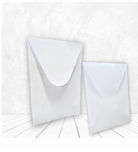 Dikey Davetiye Zarfı 50 Adet 12x18  Beyaz Zarf