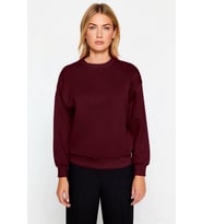 Kadın Bisiklet Yaka Düşük Kol Regular Kalıp Örme Sweatshirt Fonksiyonel Dayanıklı Kaliteli