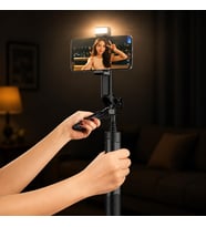 150 cm Selfie Çubuğu Tripod, LED Işıklı, Bluetooth Uzaktan Kumandalı, 360° Dönebilen Telefon Tutucu, Katlanabilir Hafif Vlog, Canlı Yayın, Seyahat ve Selfie Çekim Standı NeePho NP-L2S