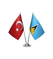 Saint Lucia İkili Masa Bayrağı