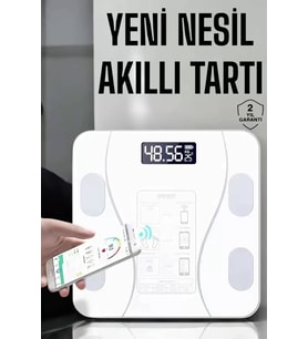Tartı Baskül Dijital Elektronik Tartı Vücut Analiz Wifi Akıllı Yağ Ölçer