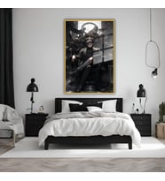 Metal Çerçeveli  Cam Tablo Film Karakteri Yoo Joonghyuk (Gold)