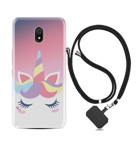 Xiaomi Redmi 8A 8 Pro 9C 9T 10C 11T Pro Kılıf Boyun Askılı Silikon Sweety Unicorn 1737