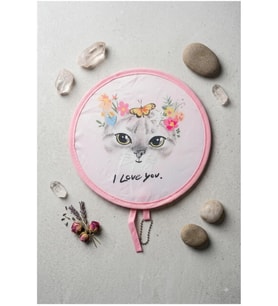 KEDİ KATLANABİLİR KORE TİPİ YUVARLAK YELPAZE