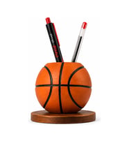 Basketbol Topu Tasarım Kalemlik 10 CM Standlı – Dekoratif Masaüstü Organizer Kalem Tutucu