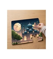 Camii - Dolunay Tasarımlı 24 Parça Ahşap Çocuk Puzzle MPK0108
