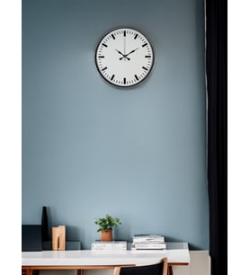 36 Cm Gri Sade Dekoratif Duvar Saati (Standart)