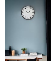36 Cm Gri Sade Dekoratif Duvar Saati (Standart)