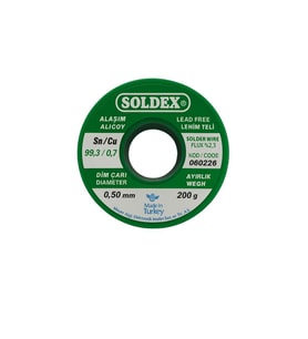 SOLDEX 0.5 MM 200 GR KURŞUNSUZ LEHİM TELİ