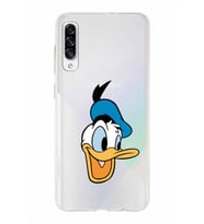 Samsung Galaxy A30s  Kapak Donald Duck Tasarımlı Şeffaf Silikon Kılıf