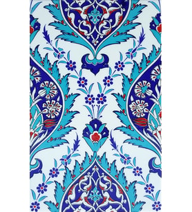Armada Çini 25x40 Cm SP 417 Mavi Göbekli Kütahya İznik Çini Karo