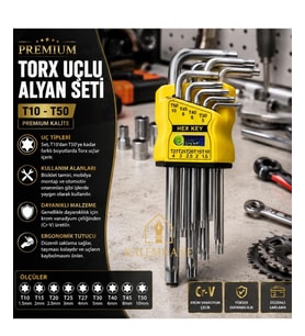 Kalemhane 9 Parça Torx Seti Yüksek Kalite