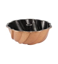 Serenk Fun Cooking Rüzgar Gülü Alüminyum Döküm Granit Kaplama Kek Kalıbı 24 cm Sarı