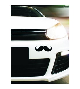 Dedektif Bıyık Tasarım Oto Sticker Siyah 17*6,5 Cm