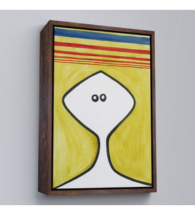 Çerçeveli Alexander Calder - Soyut Kafa Tablosu - Head (Siyah)