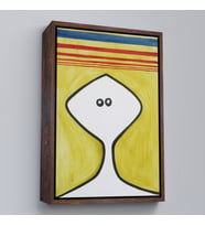 Çerçeveli Alexander Calder - Soyut Kafa Tablosu - Head (Siyah)
