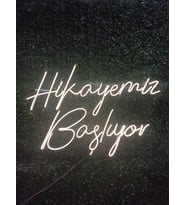 Hikayemiz Başlıyor organizasyon neon led tabela(70x40cm)
