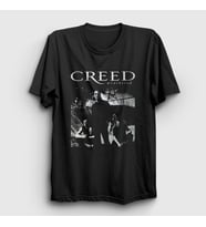Presmono Unisex Siyah Weathered Müzik Creed T-Shirt 530330tt