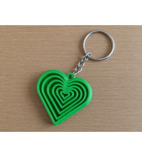 Northcity 3D Baskı Kalp Fidget Anahtarlık - Hareketli Stres Oyuncağı ve Çanta Süsü-Yeşil