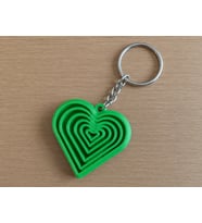 Northcity 3D Baskı Kalp Fidget Anahtarlık - Hareketli Stres Oyuncağı ve Çanta Süsü-Yeşil