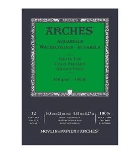 Arches Suluboya Defteri Cold Press Natural White 300 gr A5 12 Sayfa 