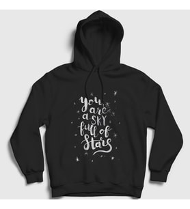 Presmono Unisex Siyah A Sky Full Of Stars Coldplay Kapüşonlu Sweatshirt 468567tt