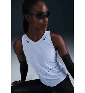 Nike Dri Fit AeroSwift Running ADV Singlet Tank Top Lazer Kesim Koşu Atleti Lila