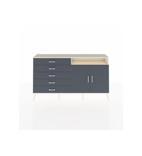 Arges Konsol 2 Raflı 5 Çekmeceli 2 Kapaklı 176x30x99 Aytaşı-Antrasit