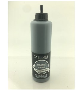 Cadence Hybrid Multisurface Akrilik Boya 500 ml. H-090 KOYU GRİ 