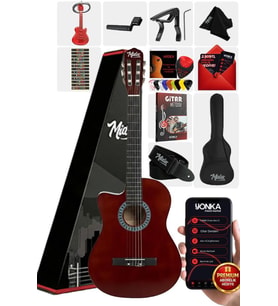 Midex CG-396BRW SOLAK Klasik Gitar Kahve Renk Full Set Sap Ayarlı 4/4 yetişkin Boy