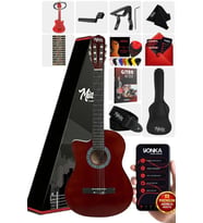 Midex CG-396BRW SOLAK Klasik Gitar Kahve Renk Full Set Sap Ayarlı 4/4 yetişkin Boy