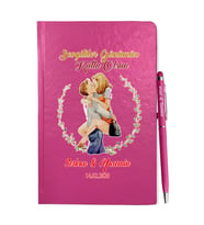 Sevgililer Gününe Özel Pembe Defter Kalem & Hediye Seti 24