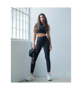 Siyah Kolsuz Fit Spor Büstiyer ( Sporcu Bra )