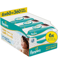 Lexroo Aqua Soft Touch Bebek Islak Havlu 6 Paket 360 Yaprak
