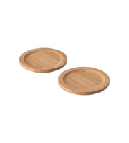 Bambu Bardak Altlığı, 9 cm, Şık ve Dayanıklı, 2'li Paket