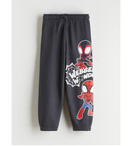 LCW Kids Antrasit Beli Lastikli Spider-man Baskılı Erkek Çocuk Jogger Eşofman Altı