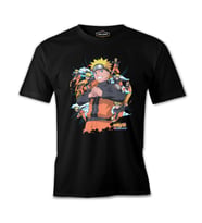 Naruto and Narutos Siyah Erkek Tshirt