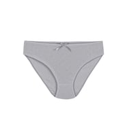 12 Adet Yıldız Bayan Ribana Kalpli Bikini Külot Gri 3574