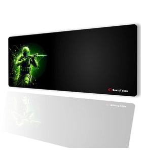 SonicTouch UltraGrand Siyah Neon Yeşili Savaşçı Dikişsiz Xxl Gaming Oyuncu Klavye Mouse Pad 40x90Cm