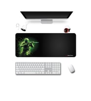 SonicTouch UltraGrand Siyah Neon Yeşili Savaşçı Dikişsiz Xxl Gaming Oyuncu Klavye Mouse Pad 40x90Cm